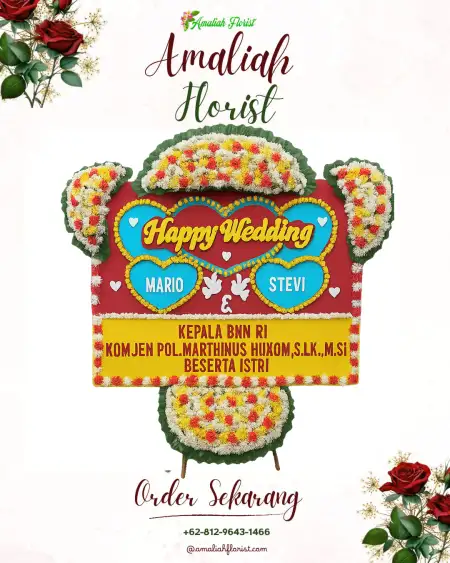 Papan Bunga Pernikahan Kwikma